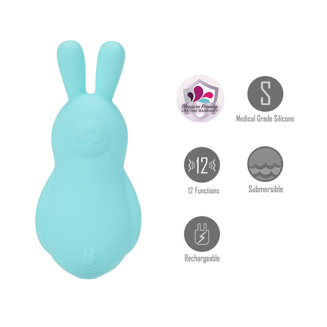 Maia BRI Teal 9cm Vibrating Bunny Bullet Vibrator