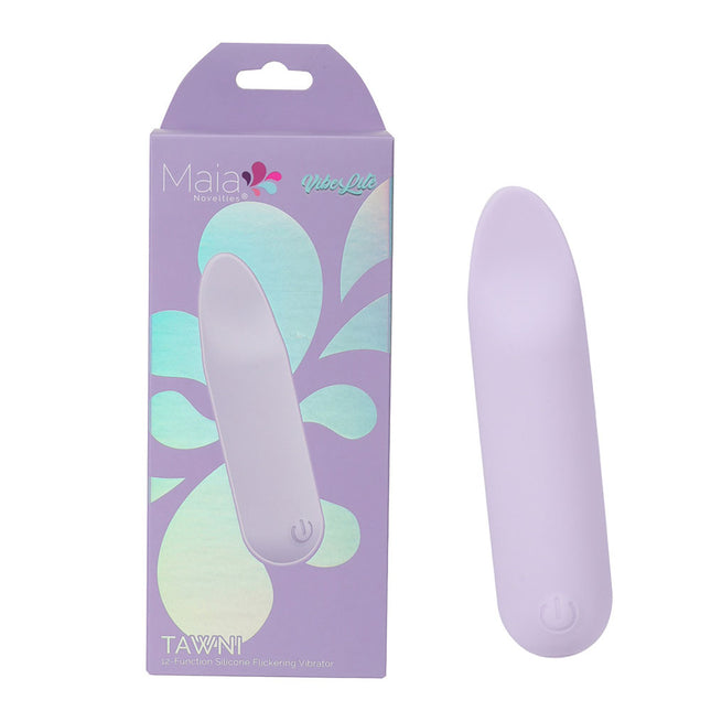 Maia TAWNI Lavender 9cm Bullet Vibrator with Flickering Tip