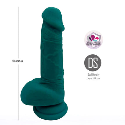 Maia DECLAN - Green 6.5 Inch Dual Density Liquid Silicone Dildo