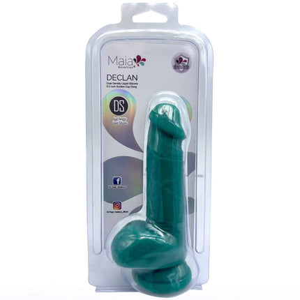 Maia DECLAN - Green 6.5 Inch Dual Density Liquid Silicone Dildo