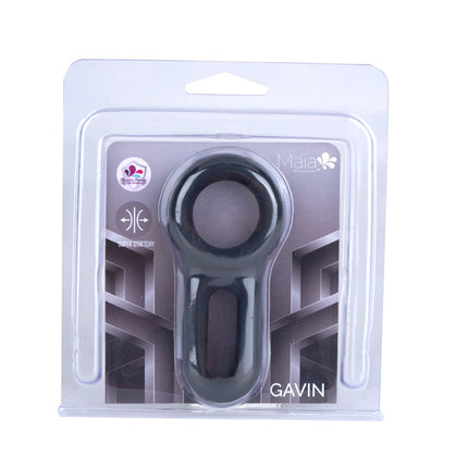 Maia GAVIN Black Cock & Balls Ring