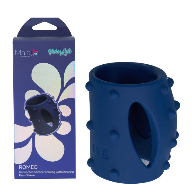 Maia ROMEO Blue Vibrating Girth Enhancer Sleeve