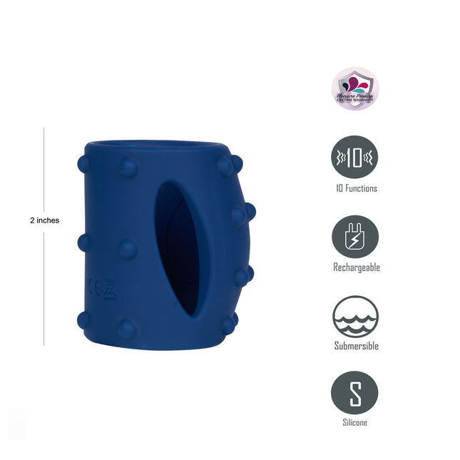 Maia ROMEO Blue Vibrating Girth Enhancer Sleeve