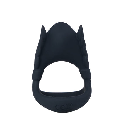 Maia ROCKY Black Vibrating Cock & Balls Ring