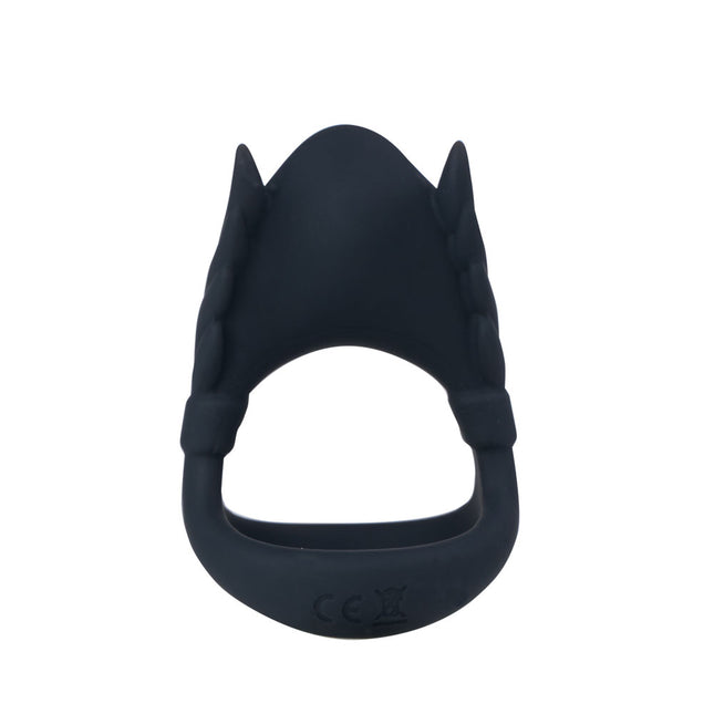 Maia ROCKY Black Vibrating Cock & Balls Ring