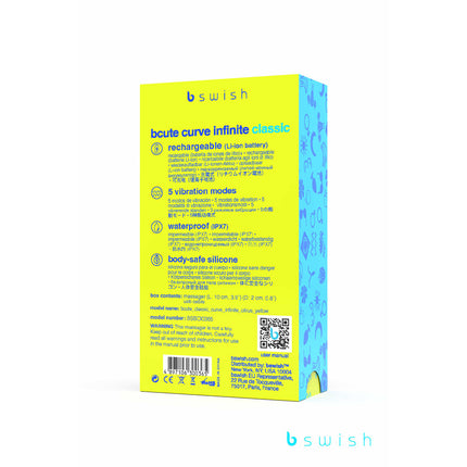 Bcute Curve Infinite Classic - Citrus Yellow 10cm USB Rechargeable Vibrator