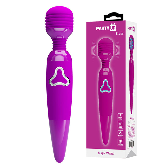 Party Up BRUCE Wand - Pink USB Rechargeable Massage Wand