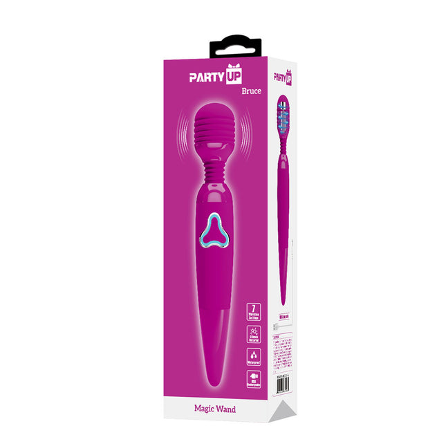 Party Up BRUCE Wand - Pink USB Rechargeable Massage Wand