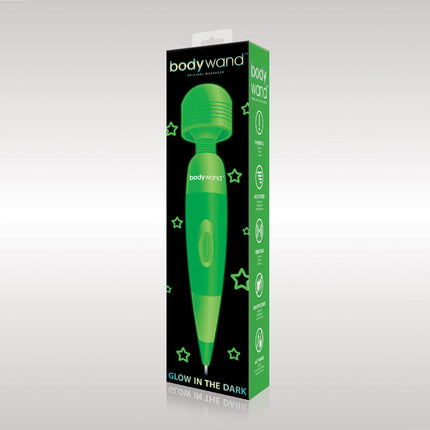 Bodywand Glow-in-the-Dark Original Mains Powered Vibrator packaging with a white background