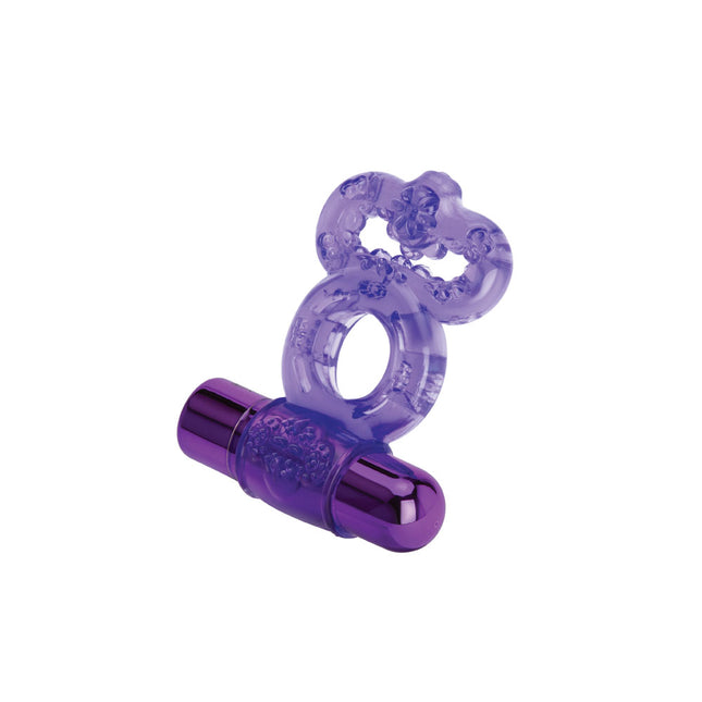 Bodywand Rechargeable Duo Ring - Purple Vibrating Cock Ring