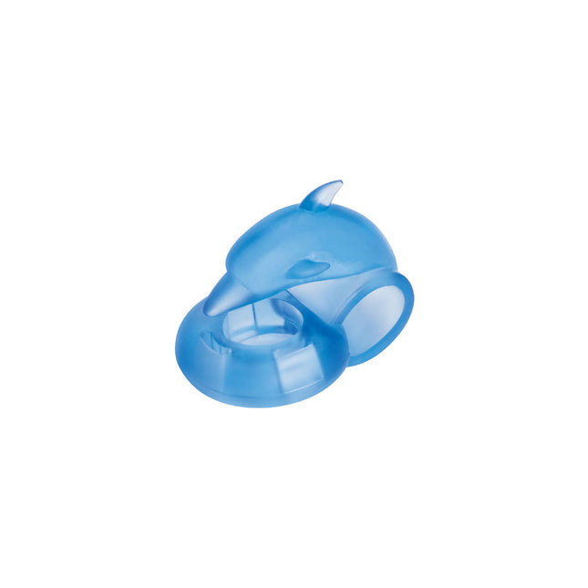 Bodywand Rechargeable Dancing Dolphin Ring - Blue Vibrating Cock Ring