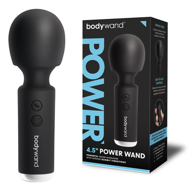Bodywand 4.5'' Power Wand - Black USB Rechargeable Massager Wand