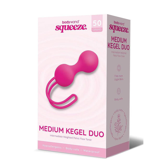 Bodywand Squeeze Medium Kegel Duo - Pink Kegel Balls 50g