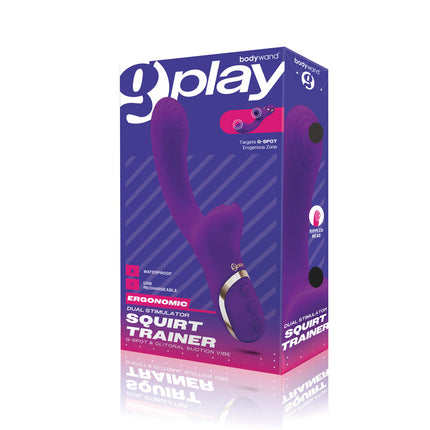 Bodywand G-Play Dual Stimulator Squirt Trainer - Purple Rabbit Vibrator with Air Pulsation