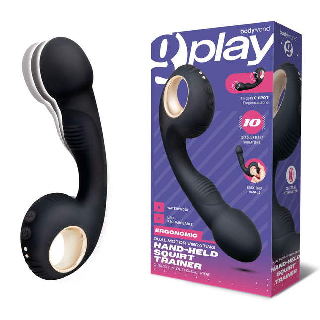 Bodywand G-Play Vibrating Squirt Trainer - Black Handheld Vibrator
