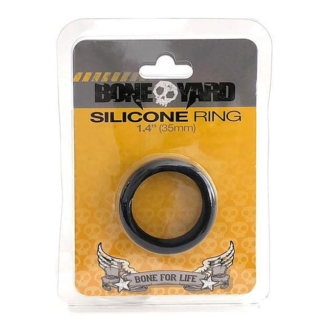 Boneyard Silicone Cock Ring Black 35mm