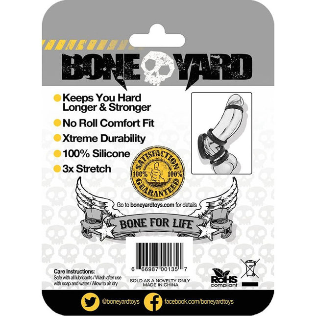 Boneyard Silicone Cock Ring Black 35mm