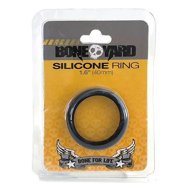 Boneyard Silicone Cock Ring Black 40mm