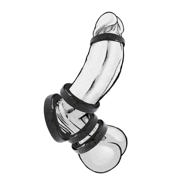 Boneyard Silicone Cock Ring Black 40mm