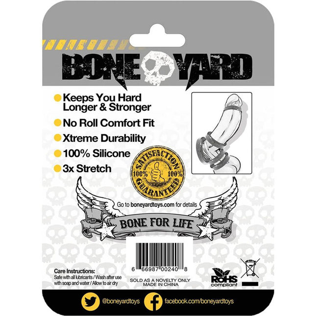 Boneyard Silicone Cock Ring Black 40mm