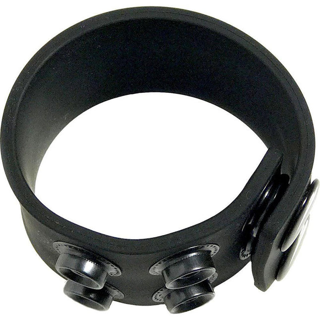 Boneyard Silicone Ball Strap Black 3-Snap 4cm Adjustable Ball Stretcher Ring