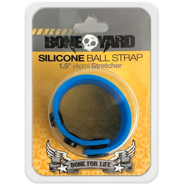 Silicone ball strap in packaging with 'Bone Yard' branding