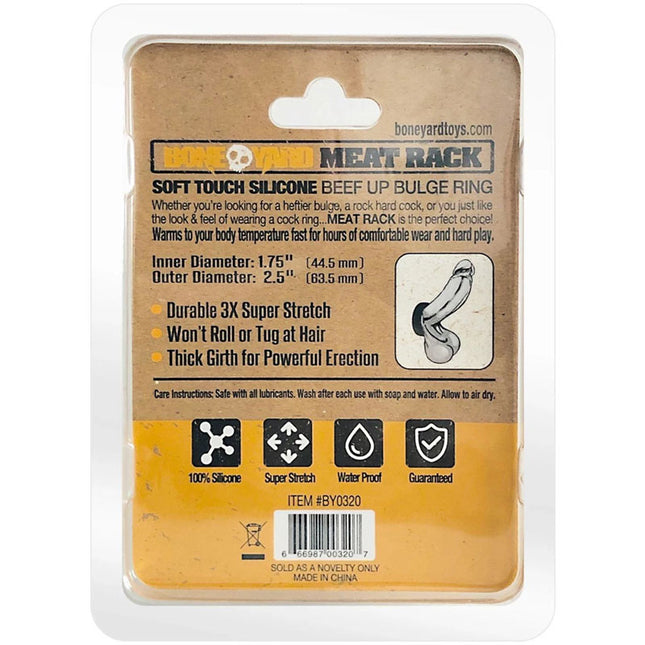 Boneyard Meat Rack Beef Up Bulge Black Silicone Cock Ring