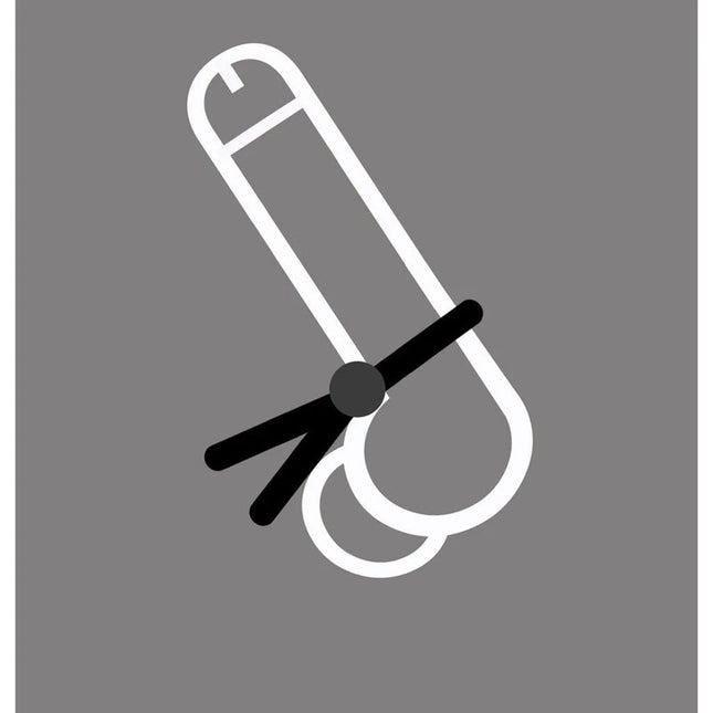 Boneyard Cock Leash Single Black Adjustable Cock Lasso Ring