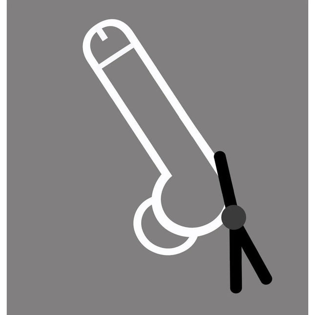 Boneyard Cock Leash Single Black Adjustable Cock Lasso Ring