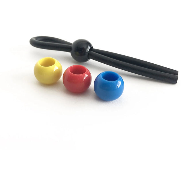 Boneyard Cock Leash Single Black Adjustable Cock Lasso Ring