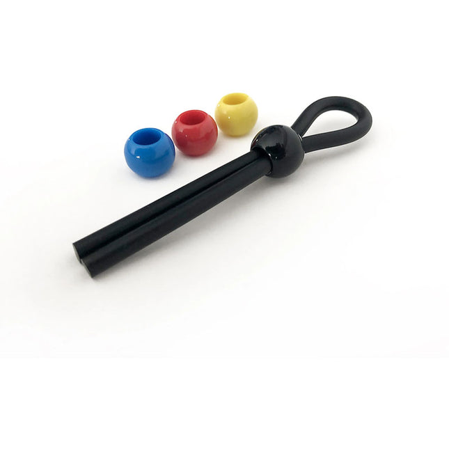 Boneyard Cock Leash Single Black Adjustable Cock Lasso Ring