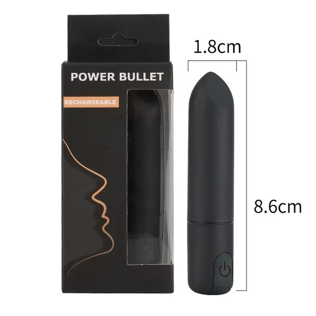 Black Power Bullet Vibrator Size Chart
