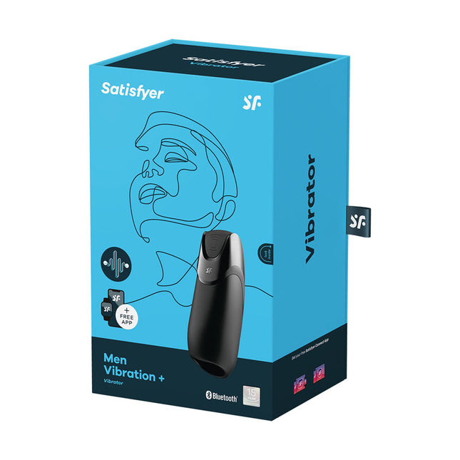 Blue Case of Satisfyer Men Vibration Plus Masturbator with App Control