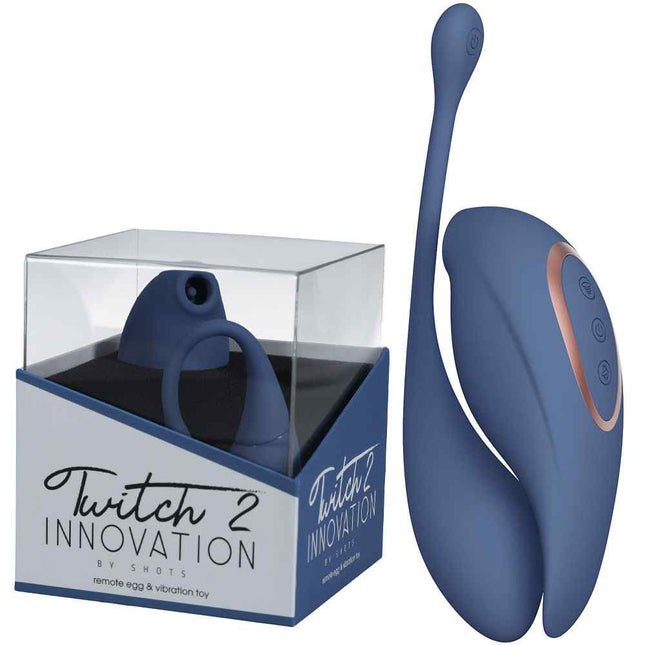 Blue Twitch 2 Clitoral Stimulator & Egg Vibrator Case