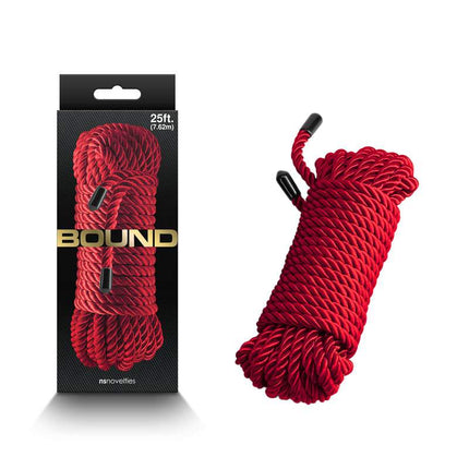 Bound Rope with case - Red 7.6m