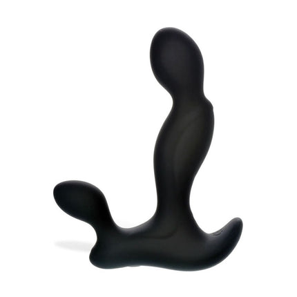 Adam's Vibrating Triple Probe Black Prostate Massager with white background