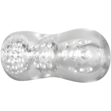 Adam & Eve Triple Chamber Ball Drainer - Clear Masturbator Sleeve
