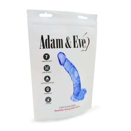 Adam & Eve Cool Curve Clear 8.5 Inch Dildo