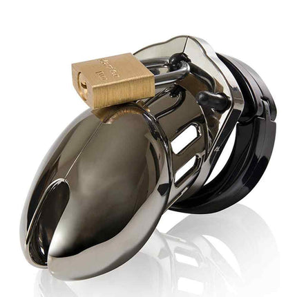 CB-6000S Male Chastity Cock Cage Kit Chrome with Padlock