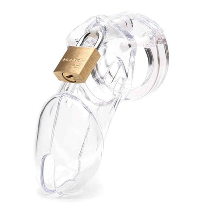 CB-6000 Male Clear Chastity Cock Cage with Padlock