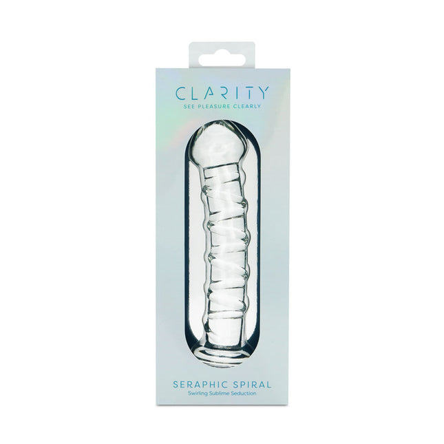 Clarity Seraphic Spiral Clear 6 Inch Glass Dildo