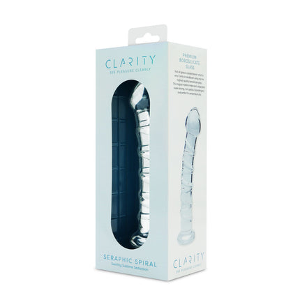 Clarity Seraphic Spiral Clear 6 Inch Glass Dildo