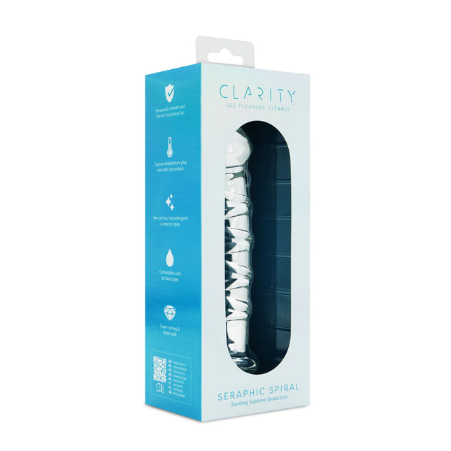 Clarity Seraphic Spiral Clear 6 Inch Glass Dildo