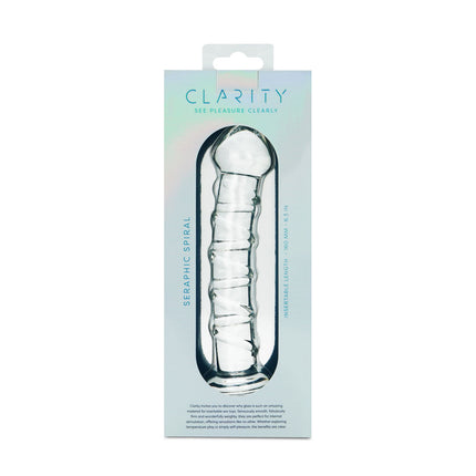 Clarity Seraphic Spiral Clear 6 Inch Glass Dildo