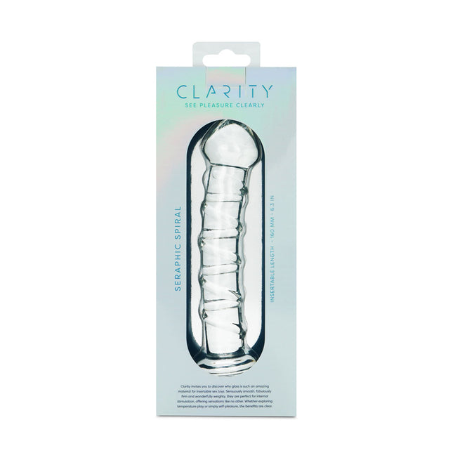 Clarity Seraphic Spiral Clear 6 Inch Glass Dildo