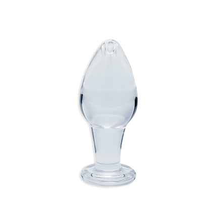 Clarity Utopian Bud Clear 3.5 Inch Glass Butt Plug