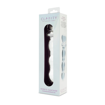 Clarity Hera's Cascade Clear 6 Inch Glass Dildo