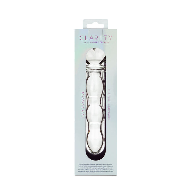 Clarity Hera's Cascade Clear 6 Inch Glass Dildo