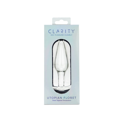 Clarity Utopian Floret Clear 11cm Glass Butt Plug