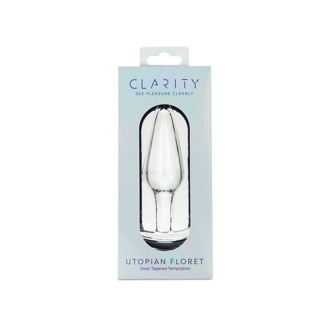 Clarity Utopian Floret Clear 11cm Glass Butt Plug